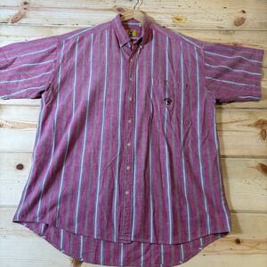 Duck Head Mens XL Button Up Shirt Striped Short‎ Sleeve Casual Classic Preppy